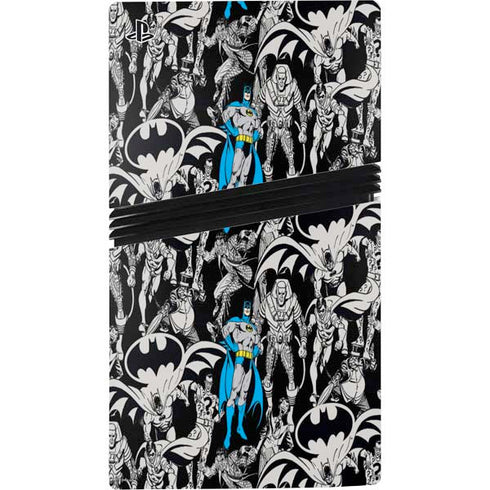 DC Comics Batman Characters Action Poses Print PS5 Pro Bundle Skin