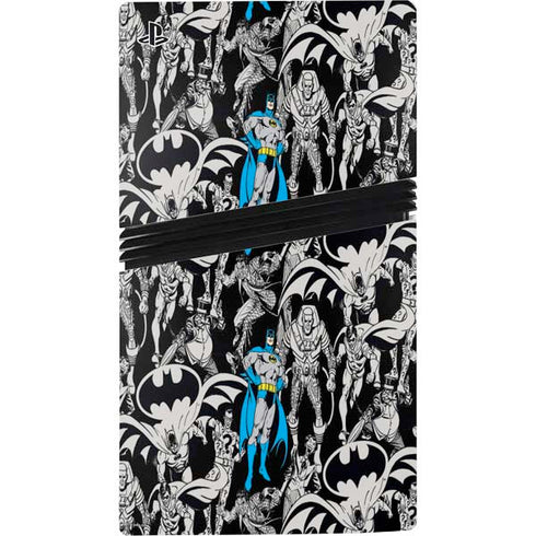 DC Comics Batman Characters Action Poses Print PS5 Pro Disk Bundle Skin