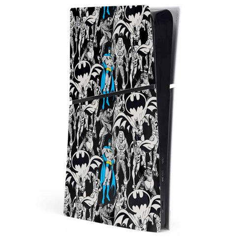 DC Comics Batman Characters Action Poses Print PS5 Slim Digital Edition Console Skin