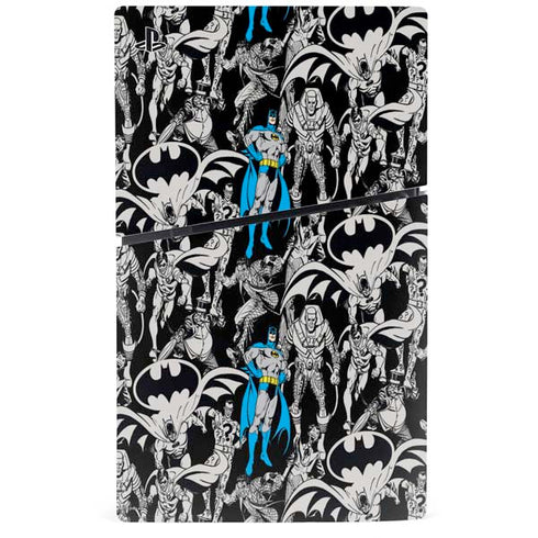 DC Comics Batman Characters Action Poses Print PS5 Slim Digital Edition Console Skin