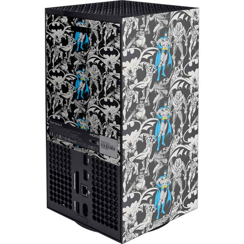 DC Comics Batman Characters Action Poses Print XBox Series X Digital Edition Console Skin