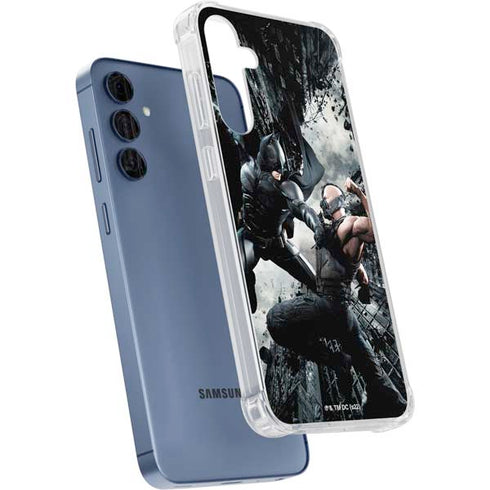 The Dark Knight Rises Batman and Bane Fighting Galaxy A55 5G Clear Case
