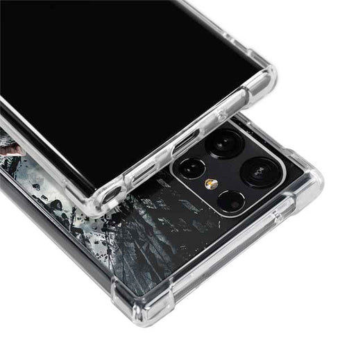 The Dark Knight Rises Batman and Bane Fighting Galaxy S23 Ultra Clear Case