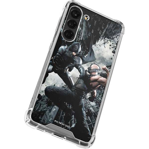 The Dark Knight Rises Batman and Bane Fighting Galaxy S24 FE Clear Case