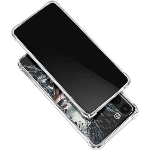 The Dark Knight Rises Batman and Bane Fighting Galaxy S24 FE Clear Case