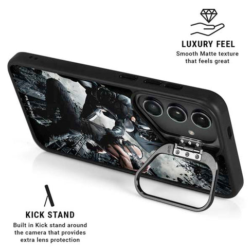 The Dark Knight Rises Batman and Bane Fighting Galaxy S24 FE Kickstand Case