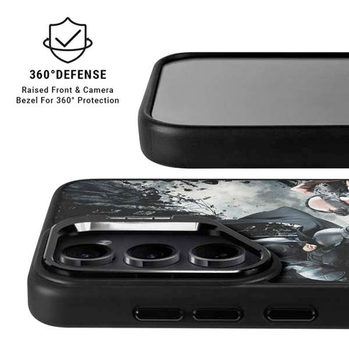 The Dark Knight Rises Batman and Bane Fighting Galaxy S24 FE Kickstand Case