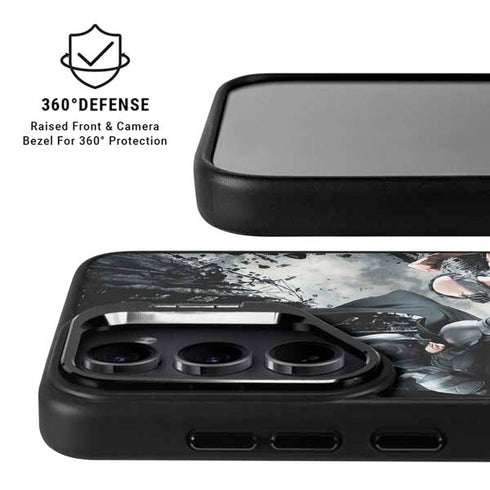The Dark Knight Rises Batman and Bane Fighting Galaxy S25 Plus Kickstand Case