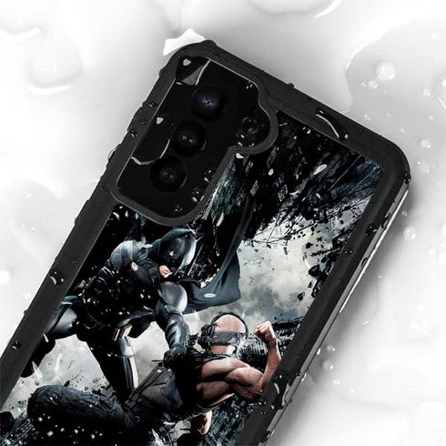 The Dark Knight Rises Batman and Bane Fighting Galaxy S24 Plus Waterproof Case