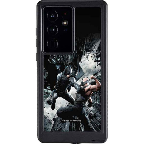 The Dark Knight Rises Batman and Bane Fighting Galaxy S24 Ultra Waterproof Case