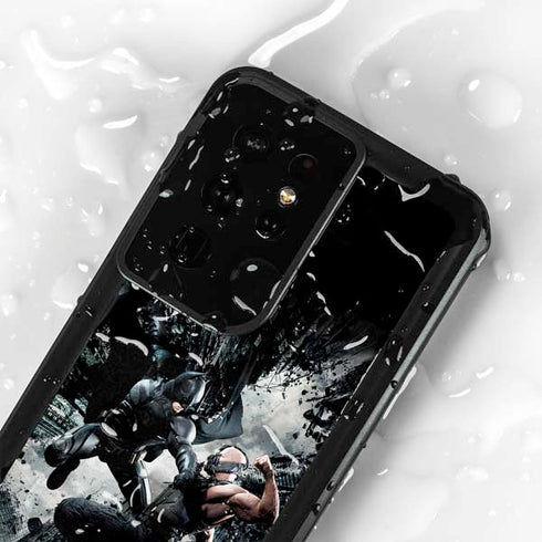 The Dark Knight Rises Batman and Bane Fighting Galaxy S24 Ultra Waterproof Case