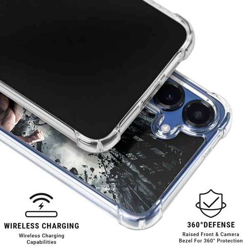 The Dark Knight Rises Batman and Bane Fighting Galaxy S25 Plus Clear Case