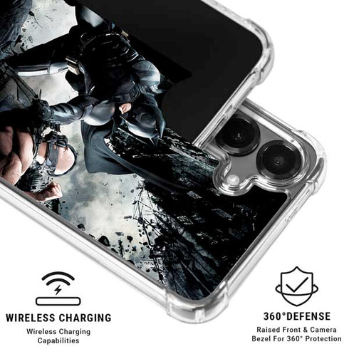 The Dark Knight Rises Batman and Bane Fighting Galaxy S26 Plus Clear Case