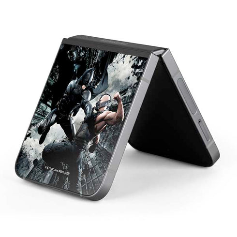 The Dark Knight Rises Batman and Bane Fighting Galaxy Z Flip6 Skin