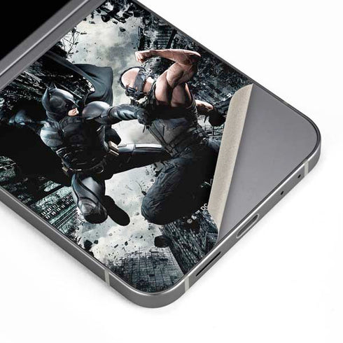 The Dark Knight Rises Batman and Bane Fighting Galaxy Z Flip6 Skin