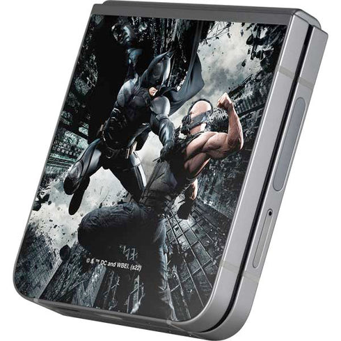 The Dark Knight Rises Batman and Bane Fighting Galaxy Z Flip6 Skin