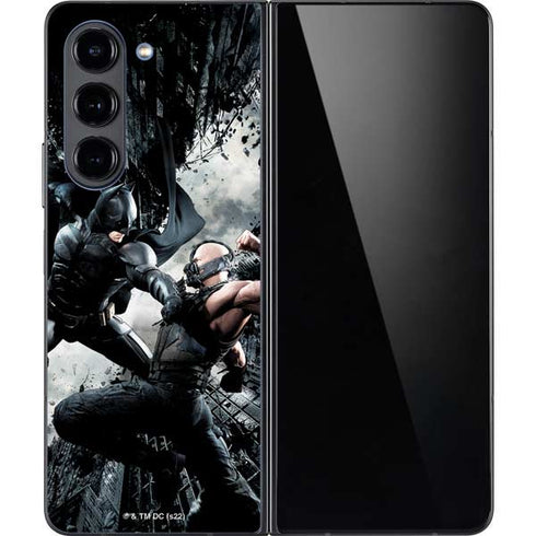 The Dark Knight Rises Batman and Bane Fighting Galaxy Z Fold5 5G Skin