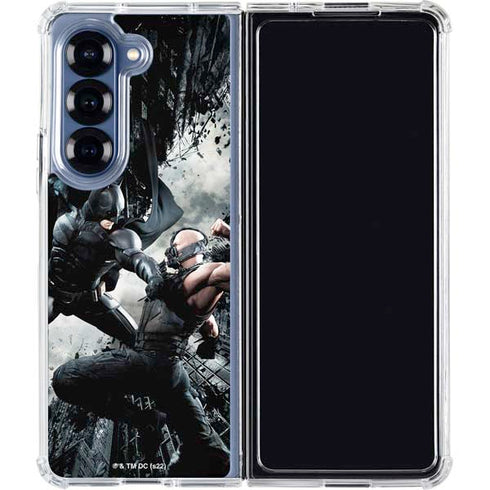 The Dark Knight Rises Batman and Bane Fighting Galaxy Z Fold6 Clear Case