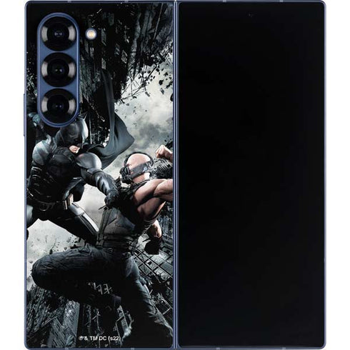 The Dark Knight Rises Batman and Bane Fighting Galaxy Z Fold6 Skin