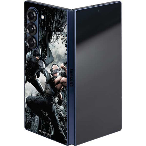 The Dark Knight Rises Batman and Bane Fighting Galaxy Z Fold6 Skin