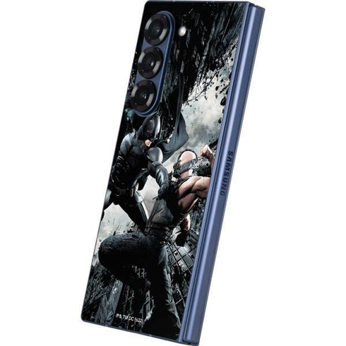 The Dark Knight Rises Batman and Bane Fighting Galaxy Z Fold6 Skin