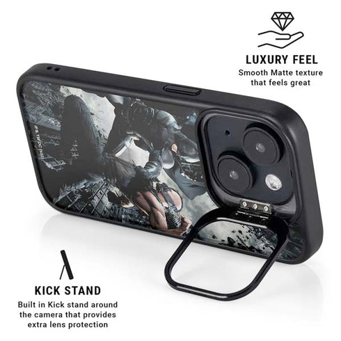 The Dark Knight Rises Batman and Bane Fighting iPhone 14 Plus Kickstand Case
