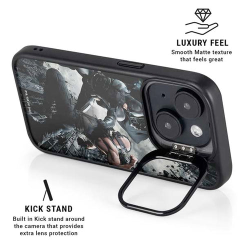 The Dark Knight Rises Batman and Bane Fighting iPhone 15 Kickstand Case