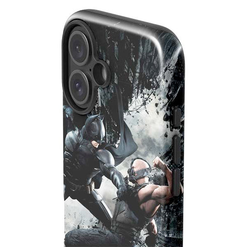 The Dark Knight Rises Batman and Bane Fighting iPhone 16 Plus Impact Case