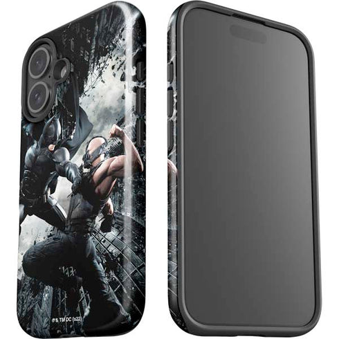 The Dark Knight Rises Batman and Bane Fighting iPhone 16 Plus Impact Case