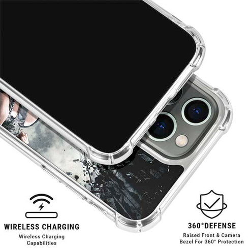 The Dark Knight Rises Batman and Bane Fighting iPhone 16 Pro Clear Case