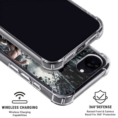 The Dark Knight Rises Batman and Bane Fighting iPhone 16e Clear Case