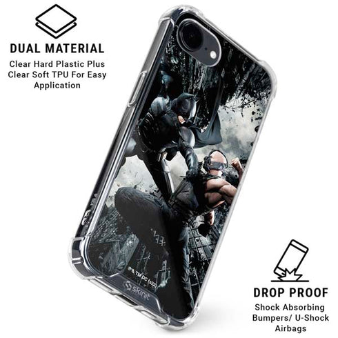The Dark Knight Rises Batman and Bane Fighting iPhone 16e Clear Case
