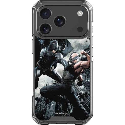 The Dark Knight Rises Batman and Bane Fighting iPhone 18 Pro Clear Case