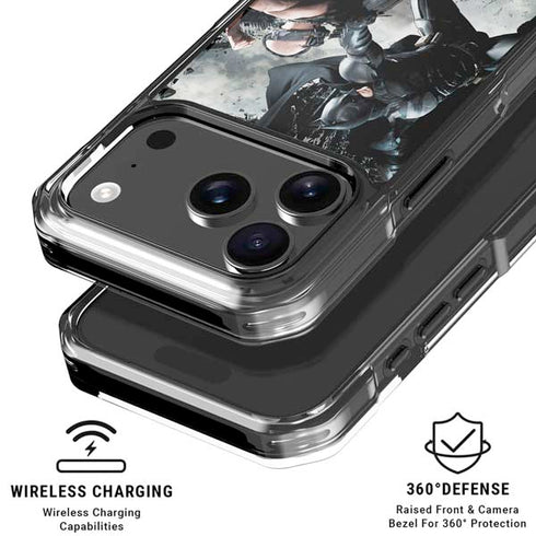 The Dark Knight Rises Batman and Bane Fighting iPhone 18 Pro Clear Case