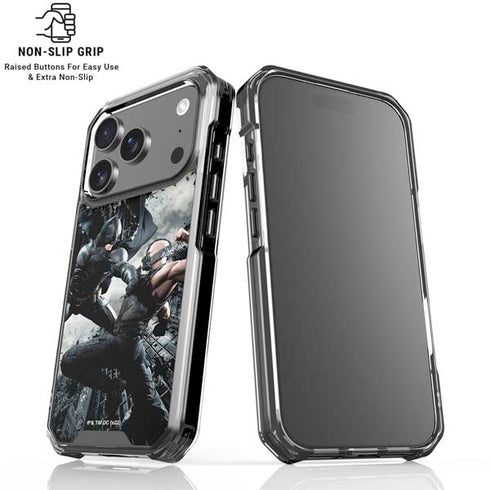 The Dark Knight Rises Batman and Bane Fighting iPhone 18 Pro Clear Case