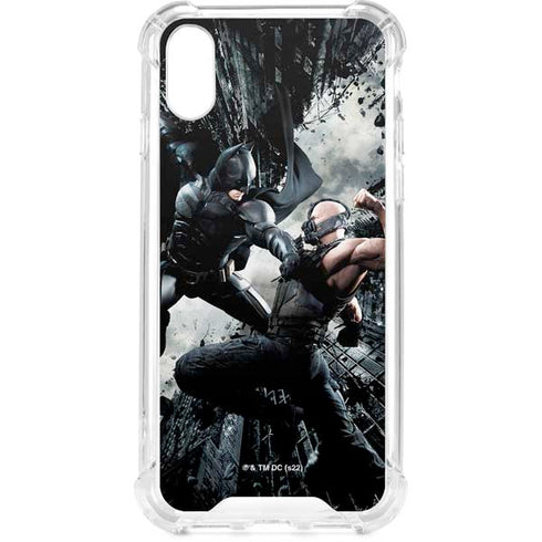 The Dark Knight Rises Batman and Bane Fighting iPhone XS Clear Case