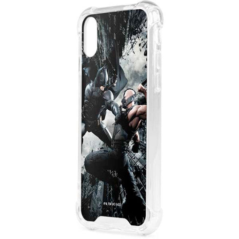 The Dark Knight Rises Batman and Bane Fighting iPhone XS Clear Case