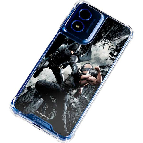 The Dark Knight Rises Batman and Bane Fighting Moto G 5G (2024) Clear Case