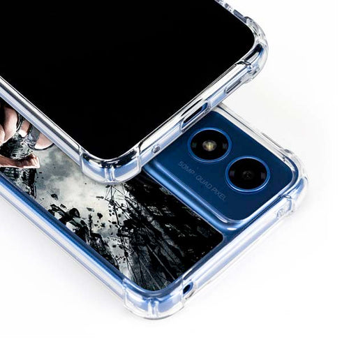 The Dark Knight Rises Batman and Bane Fighting Moto G Play 4G (2024) Clear Case