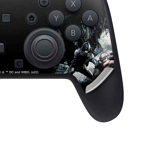 The Dark Knight Rises Batman and Bane Fighting Nintendo Switch 2 (2025) Pro Controller Skin