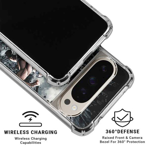 The Dark Knight Rises Batman and Bane Fighting Pixel 9/9 Pro Clear Case