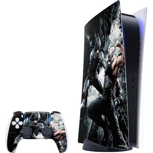 The Dark Knight Rises Batman and Bane Fighting PlayStation PS5 Skins