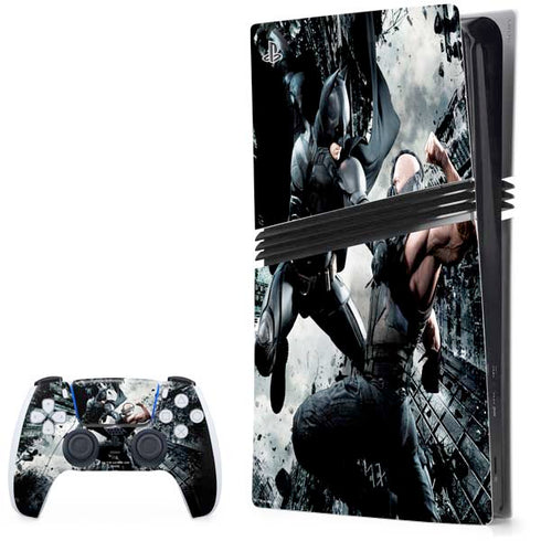 The Dark Knight Rises Batman and Bane Fighting PS5 Pro Bundle Skin