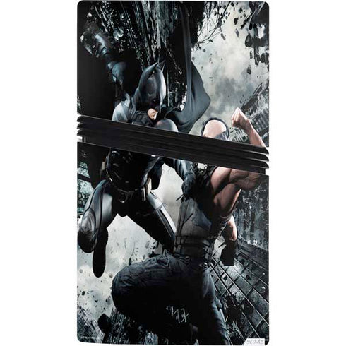 The Dark Knight Rises Batman and Bane Fighting PS5 Pro Console Skin
