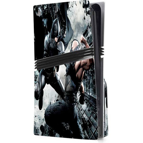 The Dark Knight Rises Batman and Bane Fighting PS5 Pro Disk Console Skin