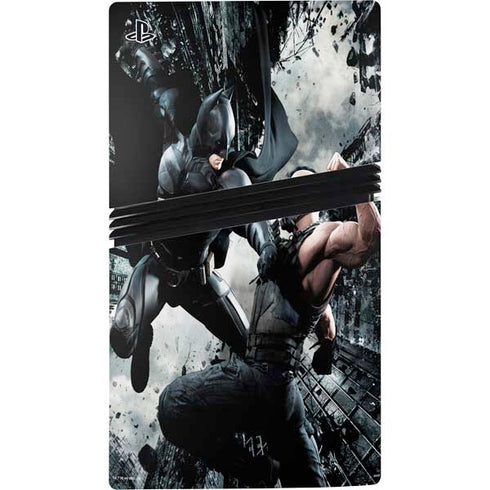 The Dark Knight Rises Batman and Bane Fighting PS5 Pro Disk Console Skin