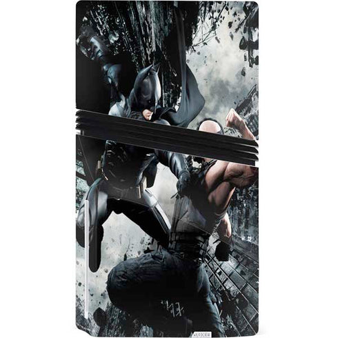 The Dark Knight Rises Batman and Bane Fighting PS5 Pro Disk Console Skin