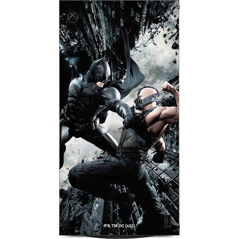 The Dark Knight Rises Batman and Bane Fighting XBox Series X Digital Edition Console Skin