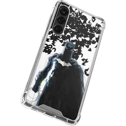 DC Comics Batman Holding batarang Art Galaxy S24 FE Clear Case