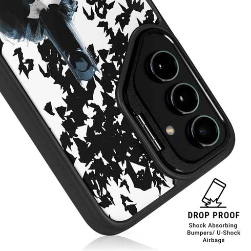 DC Comics Batman Holding batarang Art Galaxy S24 FE Kickstand Case